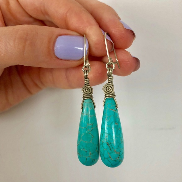 Etsy Jewelry - Turquoise Drop Earrings